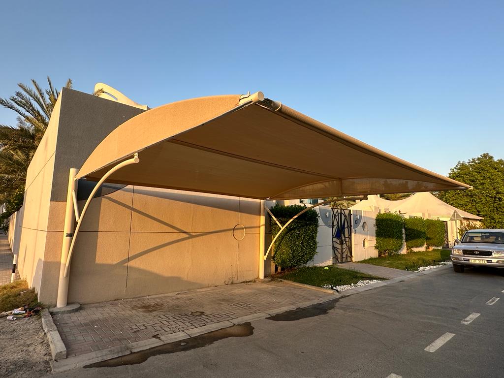 Bottom Support Car Parking Shade in UAE